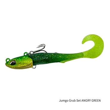 【DUO ×Tsulino】ビーチウォーカー　ジャンゴグラブセット【伊勢湾/マゴチ/フラットフィッシュ】(Angry Green(アングリーグリーン)-21g)